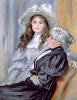 Pierre-Auguste Renoir Portrait of Berthe Morisot and daughter Julie Manet, oil painting image